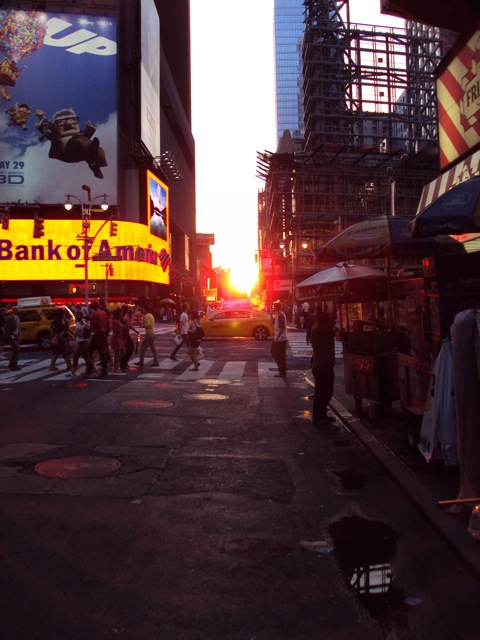 Sunset on Times Square after dinner at the Havana Central Sunset on Times Square after dinner at the Havana Central