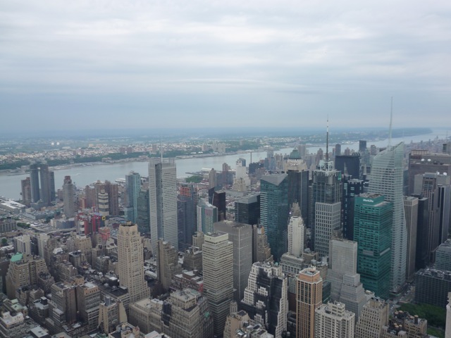 View north-west from the observation deck of the Empire State Building View north-west from the observation deck of the Empire State Building