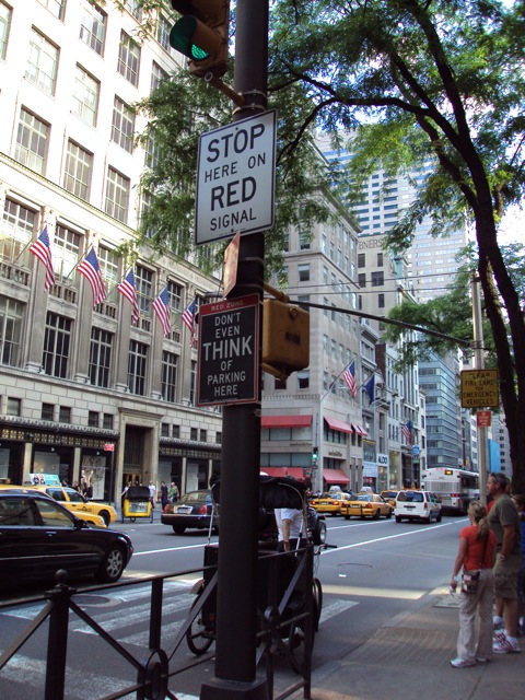 Don't even think of parking here Don't even think of parking here