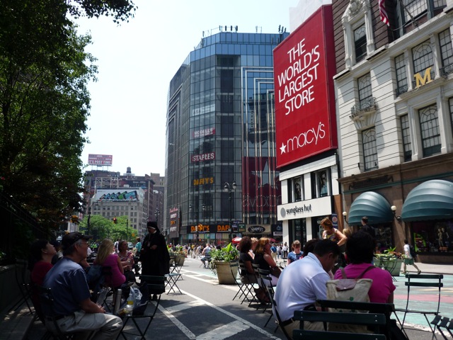 Outside Macy's, the world's largest store. Not. Outside Macy's, the world's largest store. Not.