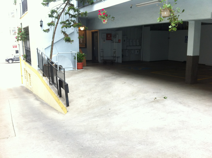 Challenging parking spot for challenged people Challenging parking spot for challenged people