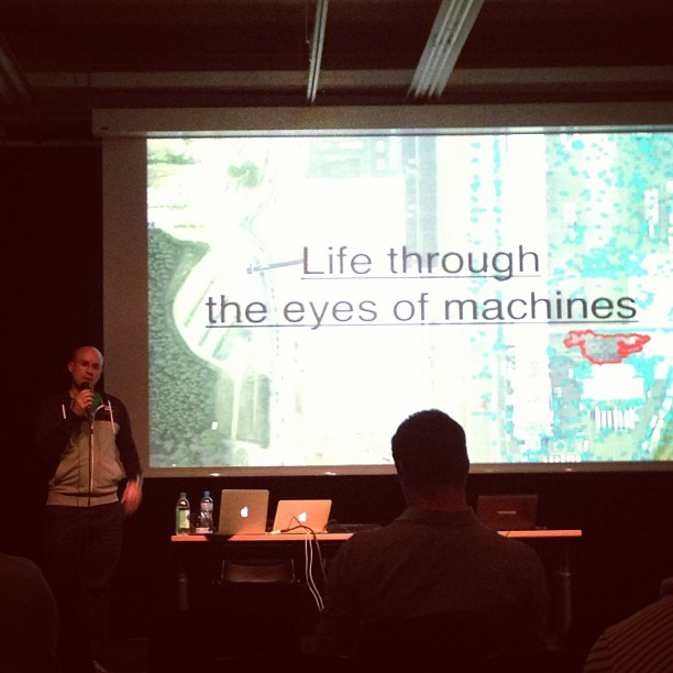 Very interesting talk at #mappingfestival by @iamdanw introduced by @nicolasnova :)