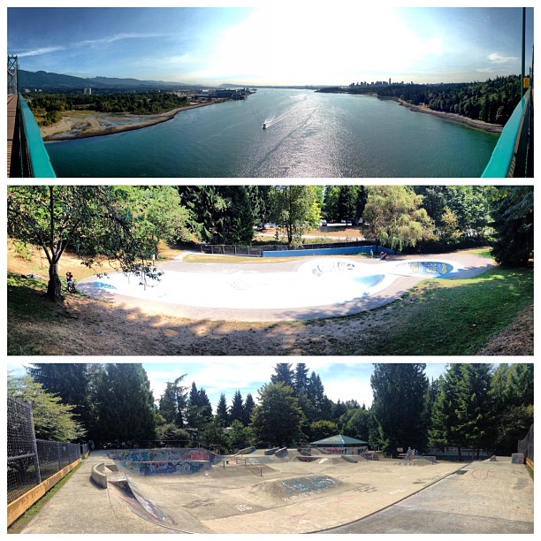 Lionsgate Bridge • Griffin Bowl (can't see shit) • Kirkstone skatepark