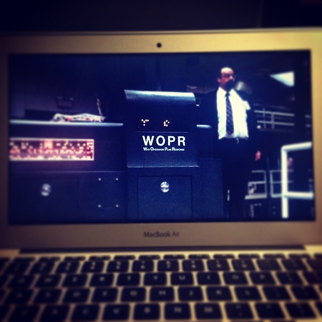 the WOPR • War Operation Plan Response • re-watching “Wargames” in the train