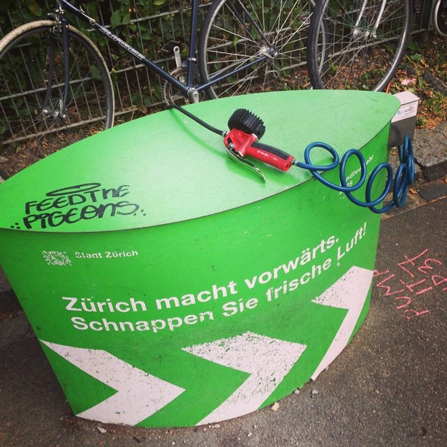 free compressor at the end of my appartment's building • Zurich 💙