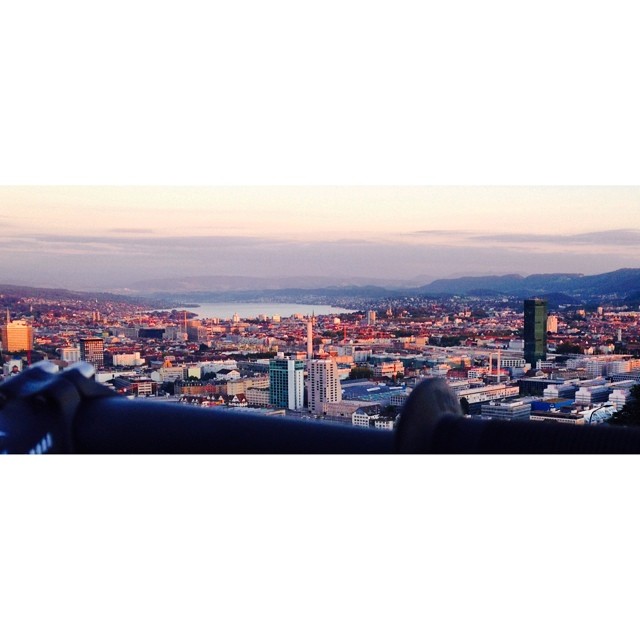 view on the city from Restaurant Waid • tiny 1h bike ride • Oerlikon > Affoltern > Höngg