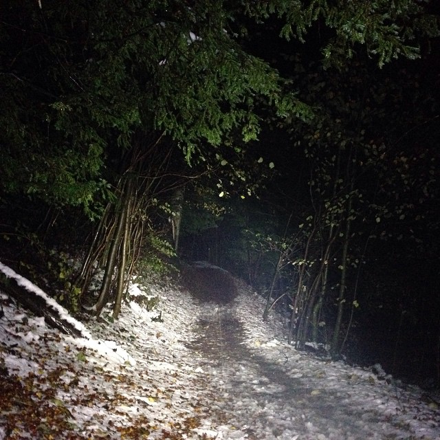 is it day or night? • 1st night ride of my life • 1st snow ride of the year