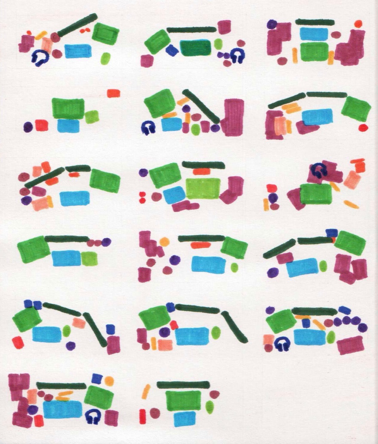 Bird’s-eye view of 17 workspaces Bird’s-eye view of 17 workspaces
