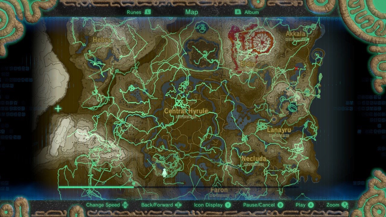 All the places I’ve been in Zelda after about 80 hours