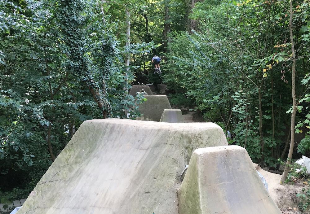 Bastien floating over Walnut Grove