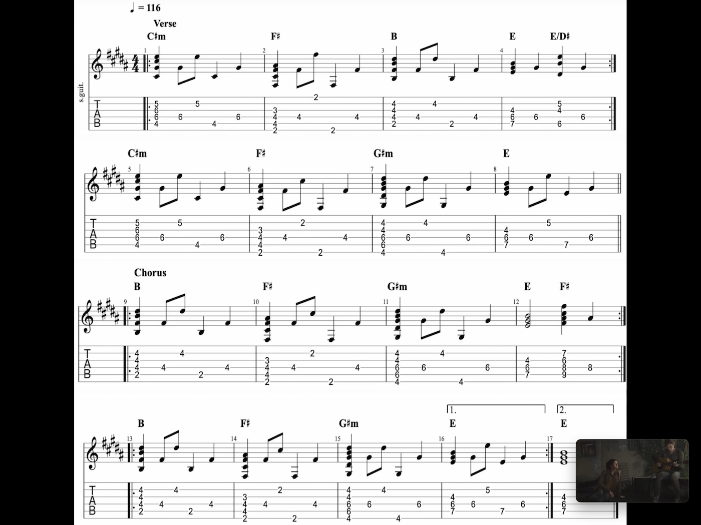 How to learn a song nowadays: iPad with tabs sheet and Ellie playing on an endless loop in picture-in-picture How to learn a song nowadays: iPad with tabs sheet and Ellie playing on an endless loop in picture-in-picture