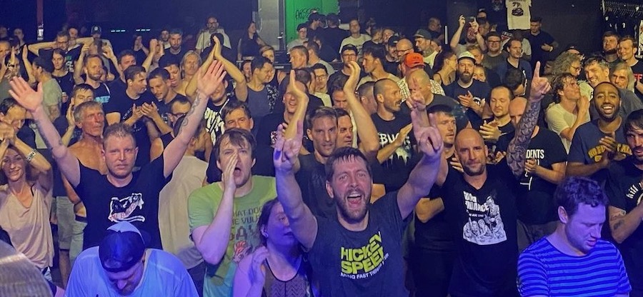 …in the center of the crowd …in the center of the crowd