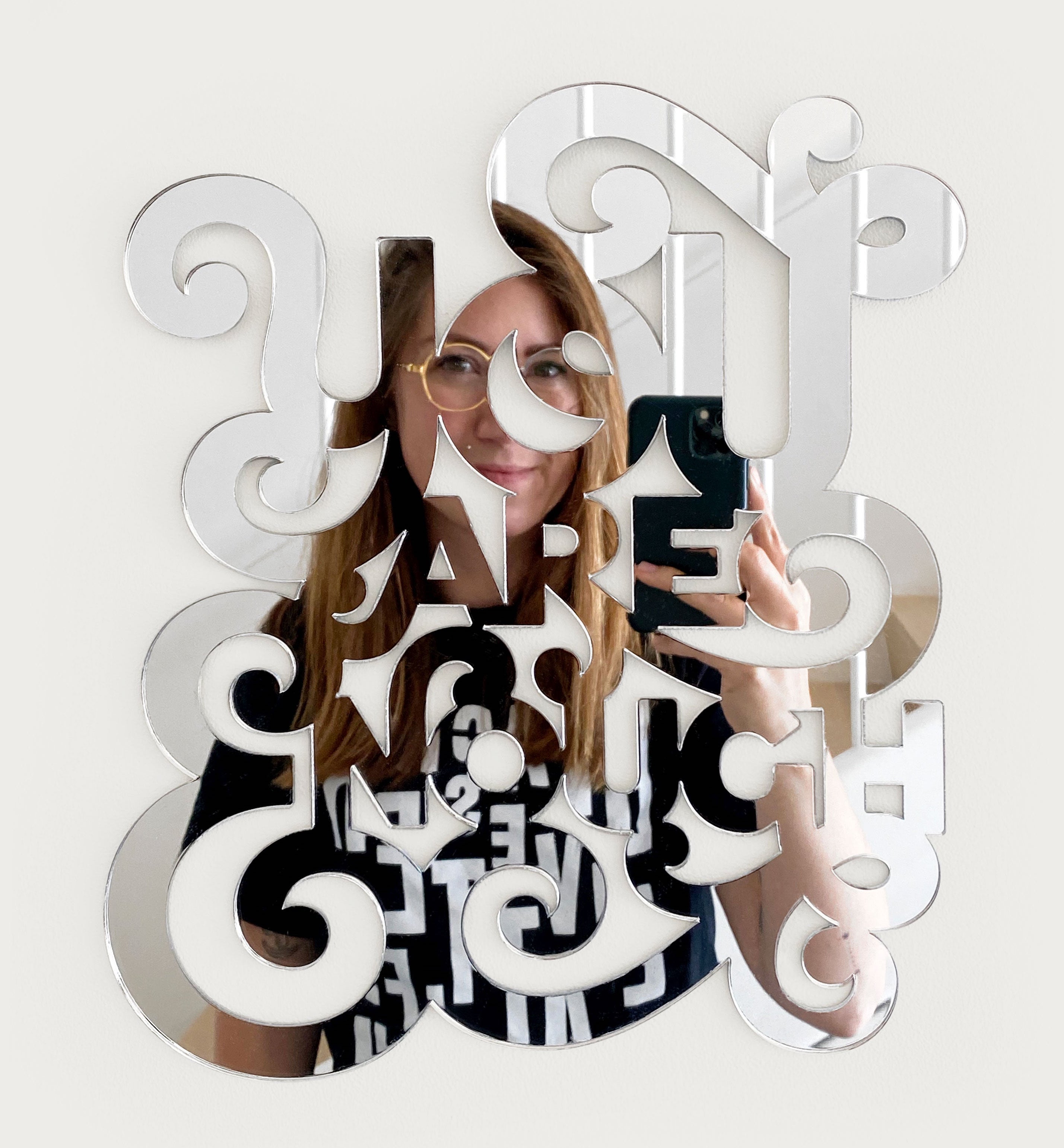 Jessica Hische’s “You are enough” mirror Jessica Hische’s “You are enough” mirror