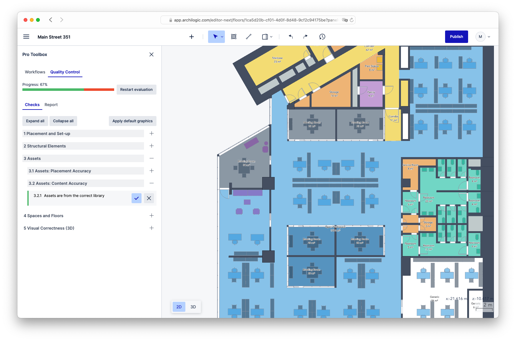 Quality Control plugin: it illustrates the power of theming in the 2D canvas. Quality Control plugin: it illustrates the power of theming in the 2D canvas.